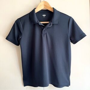 Old Navy collared polo shirt athletic material school uniform navy blue Large